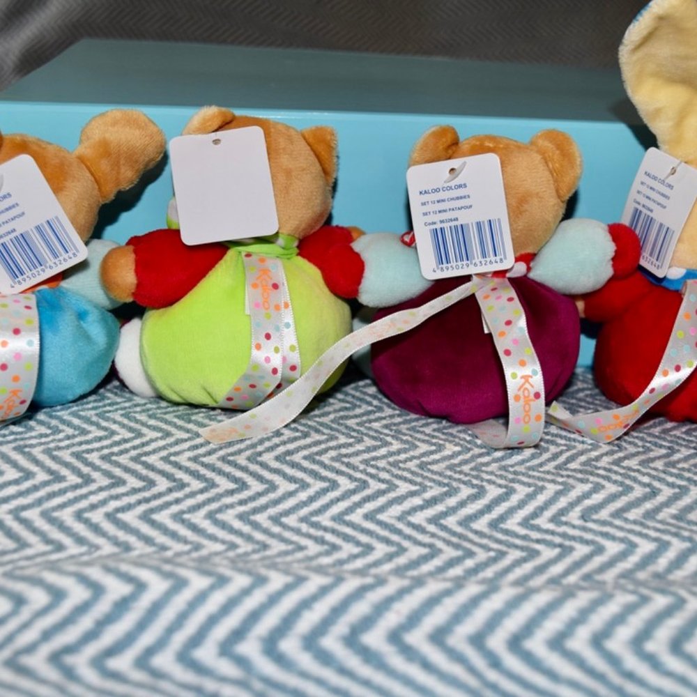 Kaloo Colours Small Mouse, Cat, Bear & Rabbit with ties - Picture 2 of 5